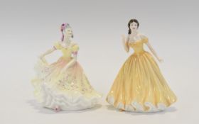 Royal Doulton Figures ( 2 ) In Total. Comprises 1/ Ninette HN2379, Designer M. Davies. Height 7.5