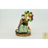 Royal Doulton Very Rare Figure. 'The Windmills Lady' HN 1400. Colour Yellow, Green and Orange.