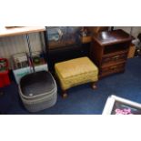 A Collection Of Furniture Four items in total to include small gaming table,