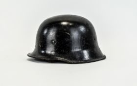 German WW2 Military Helmet. With Soft Leather Interior, Marked 54.