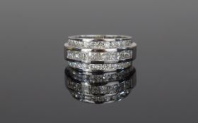 18ct White Gold Diamond Dress Ring,