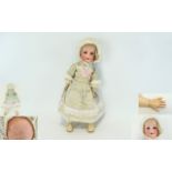 Ernst Heubach Koppelsdorf Antique Bisque Head Doll Circa 1901,