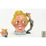 Maggie Thatcher A Handpainted Humorous Limited Edition Character Jug From 'Spitting Image' Glazed