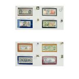 A Collection of Franklin Mint Sealed Banknotes of all Nations (8) in total. Comprises a FDC with
