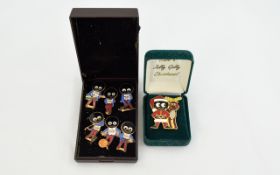 Robertsons Golden Shred Mascot Brooches 1985 Special Edition Collection Of Six Brooches And