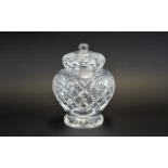 Waterford - Fine Cut Crystal Lidded Ginger Jar ' Lisamore ' Pattern. Very Attractive and Popular