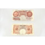 Indria Gandhi Autograph of India Prime Minister on Uk Old 10/ Currency Note, Dated 1981.