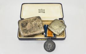 WW1 War Medal Awarded To 62457 Pte W Capstick S Wales Bord.
