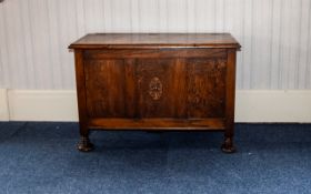 Antique Blanket Box Aged oak patina,