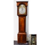 James Newton Newcastle 18th Century Oak Long Case Clock, Silver chapter ring,