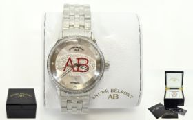 Andre Belfort Grande Dame Red Diamond & Diamond Set Stainless Bezel Automatic Wristwatch model
