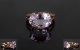 Rose de France Amethyst Solitaire Ring, 8.5cts of the gentle pink amethyst, known as Rose de