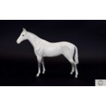 Beswick Horse Figure ' Bois Roussel ' 2nd Version Racehorse - Grey Colour way. Model No 701.