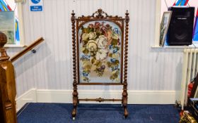 Victorian Period Stunning Quality - Large and Impressive Fire Screen. c.1860's.