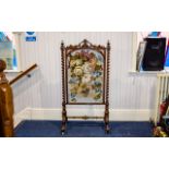 Victorian Period Stunning Quality - Large and Impressive Fire Screen. c.1860's.