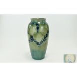 - William Moorcroft Signed Large Tube lined Vase ' Blueberries and Leaves ' Design. Date.