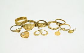A Collection of 9ct Gold Jewellery. All Fully Hallmarked for 9ct Gold.