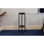 Edwardian Mahogany Two Tier Plant Stand Raised on Long Splayed Legs.