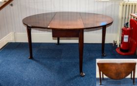 Late 19th Early 20thC Drop Leaf Dinning Table, Oval Top 59 x 48 Inches,