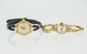 Winegartens Ladies 9ct Gold Cased Mechanical Wrist Watch. Features Fully Hallmarked, 3