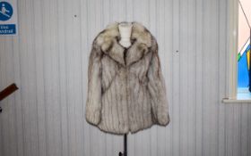 Vintage Arctic Fox Fur Jacket Short ladies jacket with revere collar,