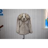 Vintage Arctic Fox Fur Jacket Short ladies jacket with revere collar,