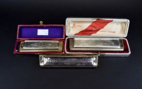 A Collection Of Vintage Hohner Harmonicas To include 'The Larry Adler Professional',