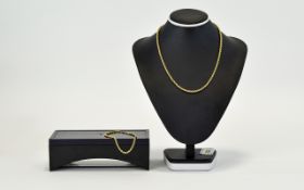 9ct Yellow Gold Rope Twist Chain / Necklace with Matching 9ct Gold Bracelet. Fully Hallmarked for