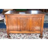 Dark Oak Sideboard Aged two door sideboard in rustic style with two drawers and double door