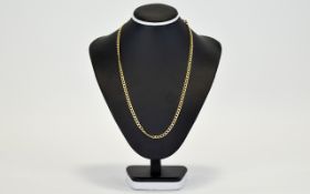 9ct Gold Curb Chain. Fully Hallmarked. 19 Inches In length. 6 grams.