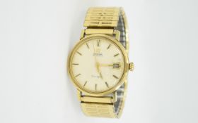 Gents Omega Automatic Seamaster Wristwatch, Cream Matt Dial Baton Numerals With date Aperture,