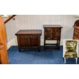 Carved Oak Bedding Box Also A Small Cabinet And Shabby Chic Bedroom Chair Three items in total to