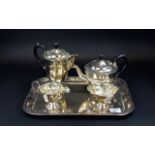 Sheffield Steel Tea And Coffee Service Early 20th century stainless steel serve ware to include