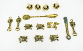 A Collection Of Assorted Brass Items App