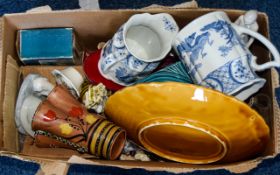 Box of Assorted Ceramics including plate