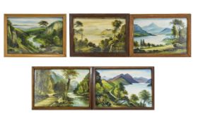 A Collection Of Original Oil On Board Ea