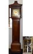 A Late 18th Century Oak Long Cased Clock