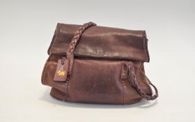 Vintage Radley Flapover Bag Claret leath