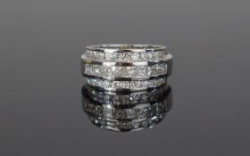 18ct White Gold Diamond Dress Ring, Set