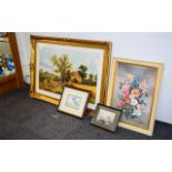 A Collection Of Framed Prints And Waterc