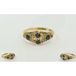 Ladies 9ct Gold Set Sapphire and Pearl G