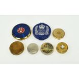 A Mixed Collection Of Rare Vintage Powder Compacts Seven items in total to include small Bourjois