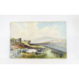 Frederick John Widgery Oil On Board, Mountain Landscape, Signed Bottom Left, 20 x 30 Inches,