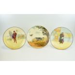 A Small Collection of Royal Doulton Series Ware Plates. ( 3 ) In Total to Include Old English