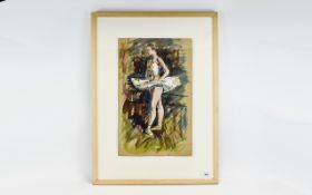 Rowland Suddaby (1912-1972) Ballerina Watercolour 19.75 inches by 12.5 inches. Provenance