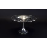A Stylish and Nice Quality Silver Pedestal Shaped Bowl with open work borders and raised on