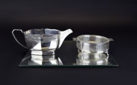 1920's Solid Silver Sauce Boat of good proportions and of solid construction. Marked Sterling Silver