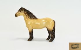 Beswick Horse Figure - Highland Pony Dunn Colour way, Mackionneach. Model No 1664. Designer A.