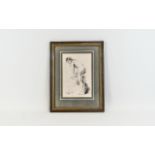 Franco Matania (born 1922) Nude Pencil 8 by 5. inches.