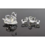 Swarovski Silver Crystal Animal Figures ( 3 ) In Total. Comprises. 1/ Swarovski large Swan 010006 It